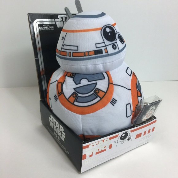 Disney Star Wars BB-8 Stylized 7" Droid Plush With Enamel Pin Collectible New - Picture 4 of 12